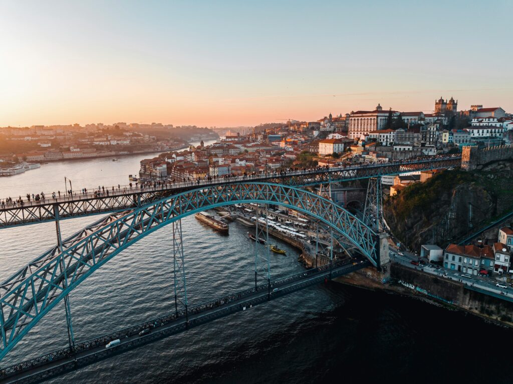 Porto Dom Luis bridge Camino Portugues start