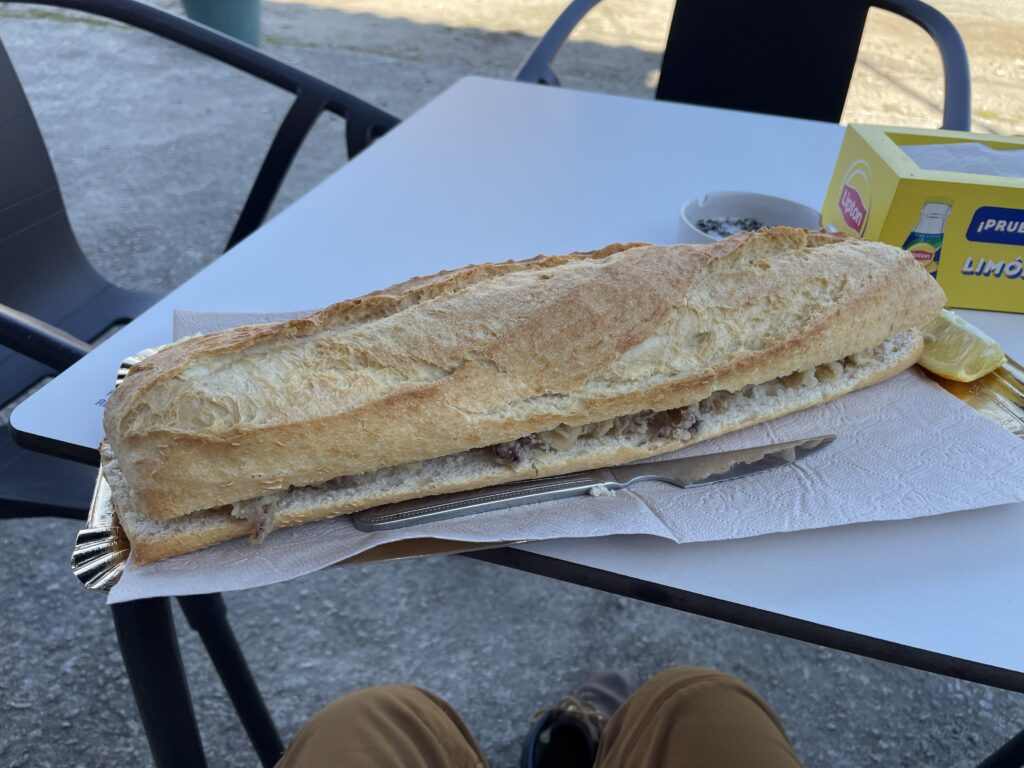 camino portugues food - bocadillo
